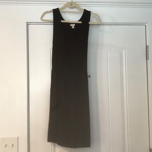 Tie black cotton dress